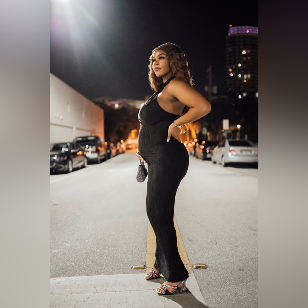 Black maxi dress